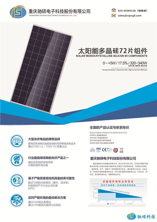 光伏板,光伏组件,太阳能电池板,太阳能多晶硅72片组件